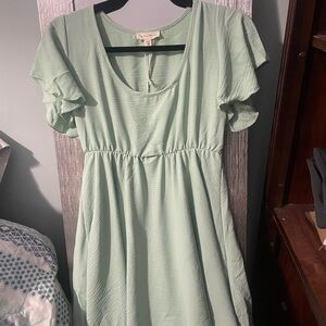 See You Monday Light Green Dress